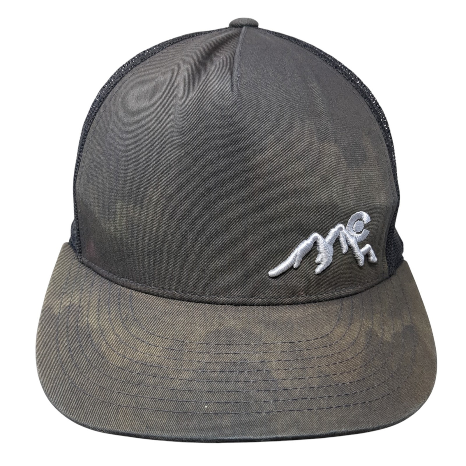 The Classics Yupoong Snapback Trucker Hat Gray One Size Adjustable Embroidered